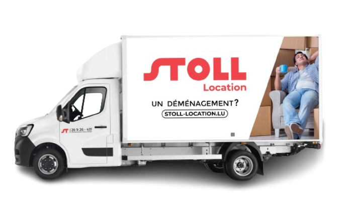 Camion STOLL Location avec homme et cartons