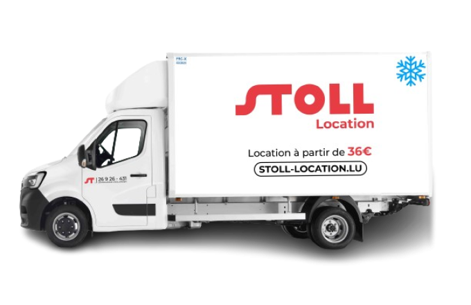 Camion utilitaire blanc STOLL Location 36€